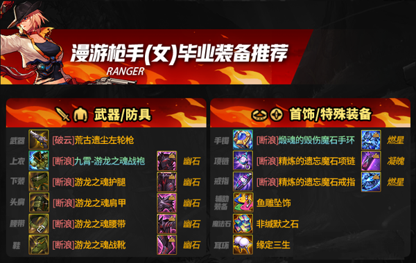 DNF手游女漫游毕业武器选什么好 DNF手游女漫游毕业装备选择搭配最新
