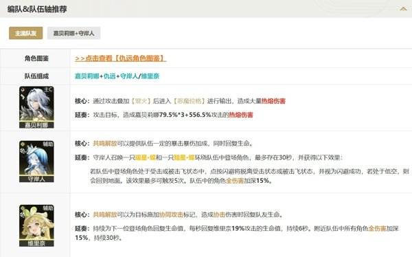 鸣潮仇远怎么配队 鸣潮仇远声骸培养攻略