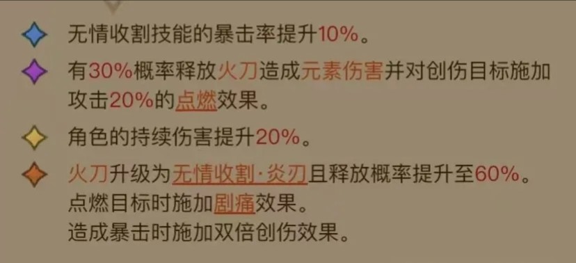 英雄没有闪痛割炎刀技能搭配 英雄没有闪痛割炎刃巅峰加点推荐