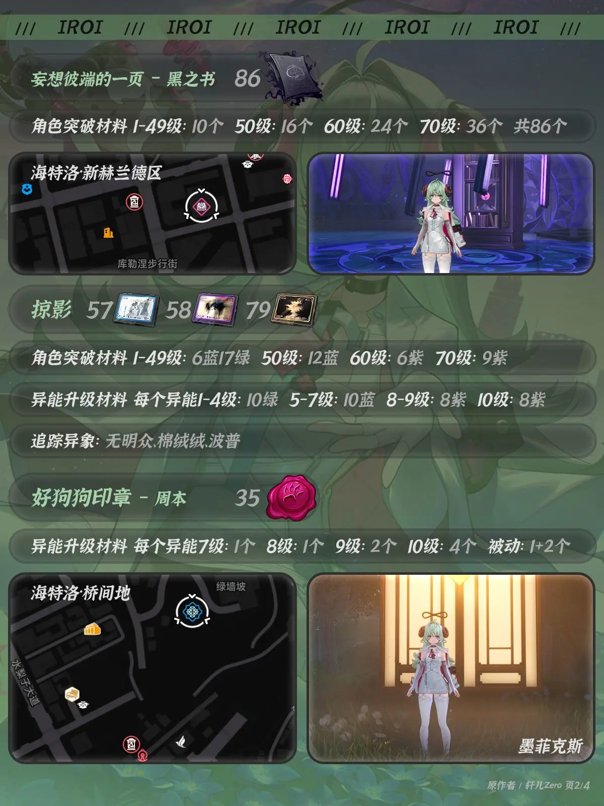 异环：伊洛伊突破材料清单 异环伊洛伊养成攻略大全